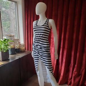Go Couture Striped Body Con Dress Sz S